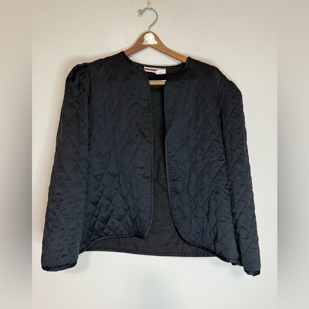 Judy Bond Quilted Black Women's Jacket unknown material size Large